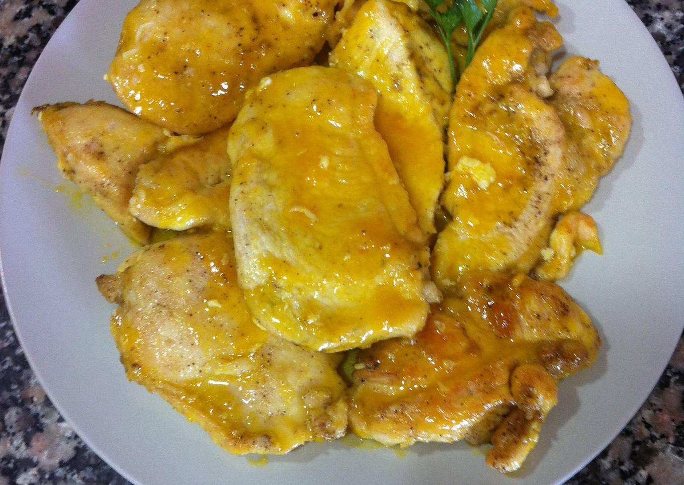 Pollo naranja limón 