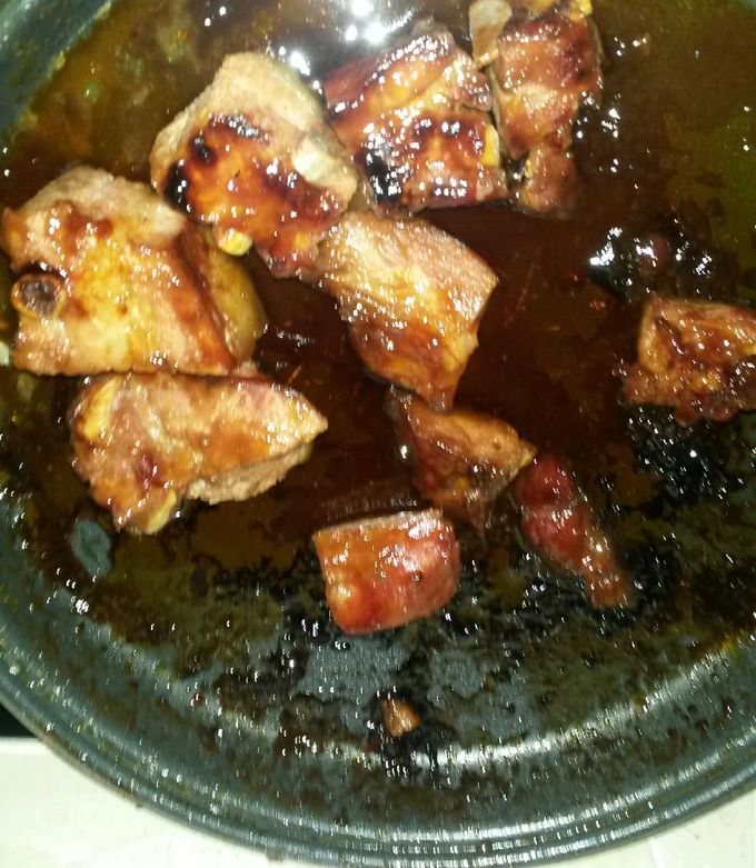 Una foto de Costillas ahumadas a la BBQ 