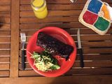 Ribs con salsa barbacoa bien Yankee!!!