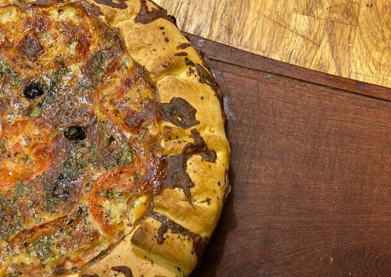 Quiche de berenjenas, tomates y olivas negras