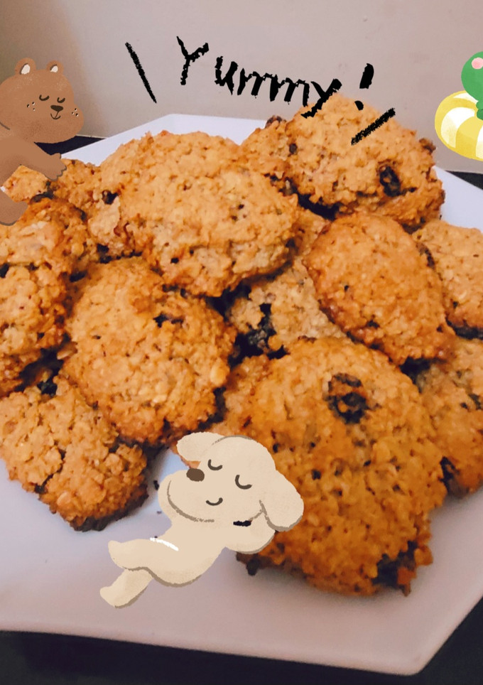 Una foto de Galletas de avena y pasas de uva