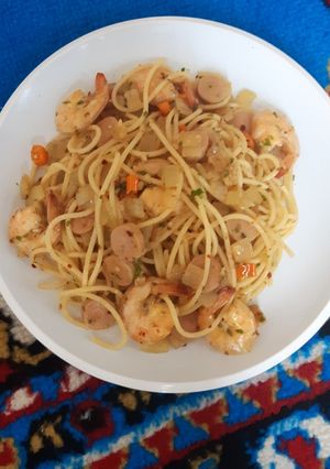 Foto resep Spaghetti aglio olio simple