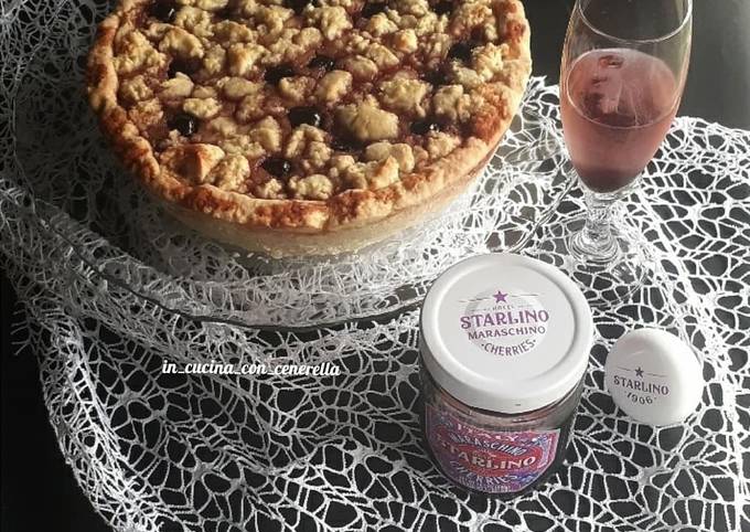 Crostata crema e ciliegie al maraschino