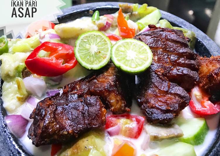 Resep Cacapan terong bakar &amp; ikan pari asap, Sempurna