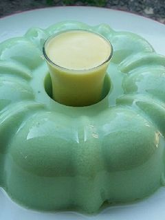 Foto resep Green Tea Pudding with Vanilla Vla