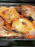 Pavo troceado al horno