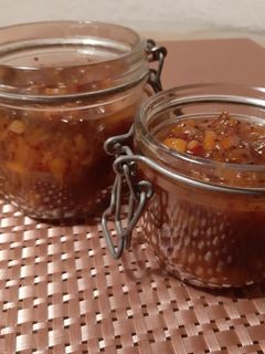 Bacon-ös őszibarack dzsem recept fotója