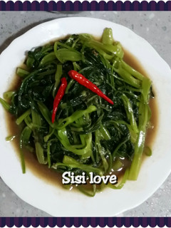 Foto resep Tumis kangkung,Trasi
