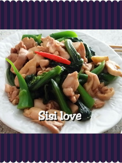 Foto resep Tumis kailan dan filet daging ayam