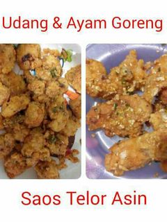 Foto resep Udang & Ayam Goreng Saos Telor Asin