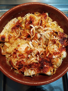 Una foto de Bacalao al horno