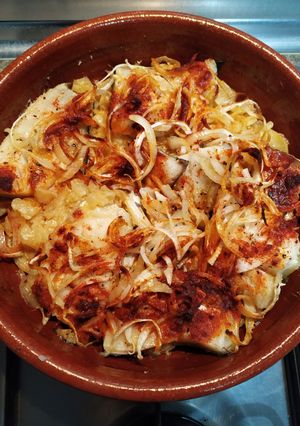 Una foto de Bacalao al horno