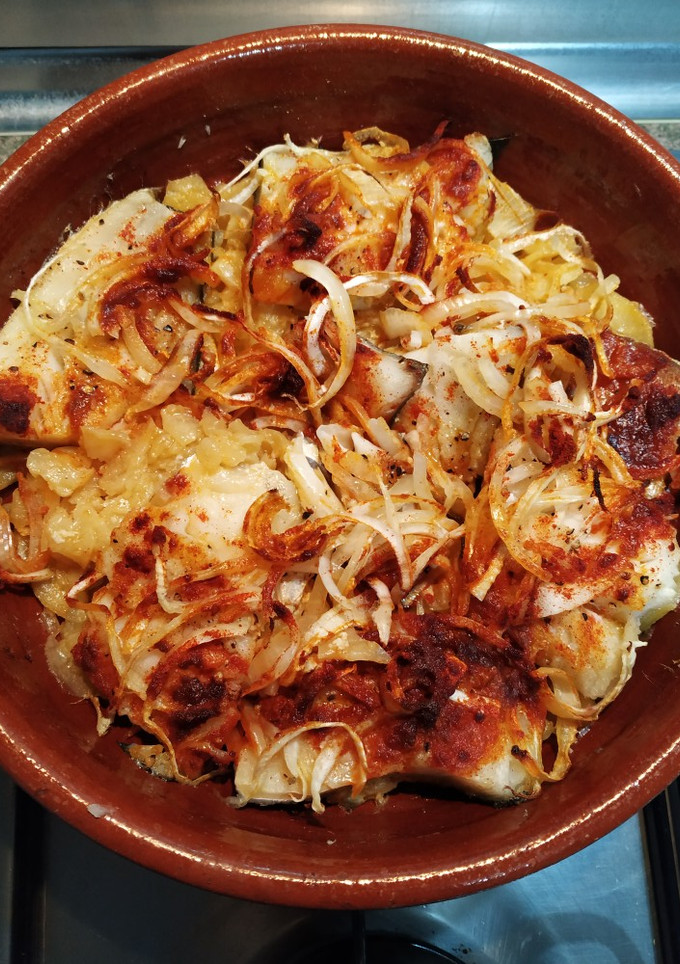 Una foto de Bacalao al horno