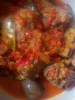 Foto resep Terong & hati ayam balado