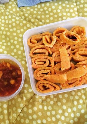 Foto resep Pancake wortel gulung with saos bolognese