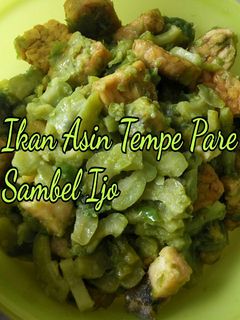 Foto resep Ikan Asin Tempe Pare Sambel Ijo