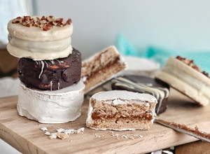 Una foto de Alfajores de chocolate