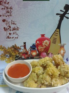 Hình của món Hàu sữa tẩm bột chiên xù.