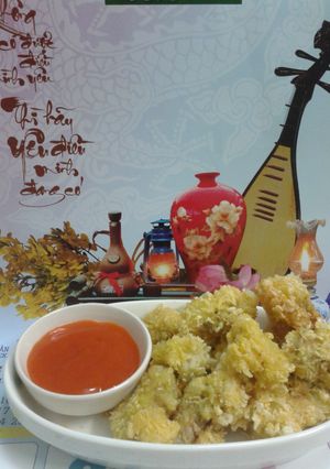Hình của món Hàu sữa tẩm bột chiên xù.
