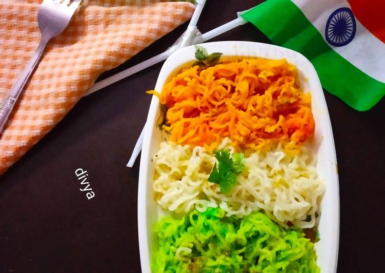 Recipe of Perfect Tricolor noodles