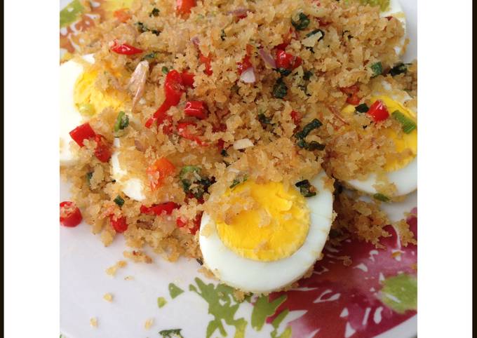 Telur crispi kriuk pedas