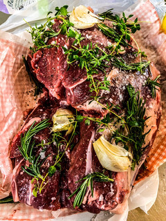 A picture of Sous vide leg of lamb.