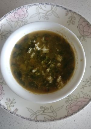 A picture of Amaranth Greens or keerai molagootal.