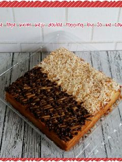 Foto resep Cake tape krim keju double topping