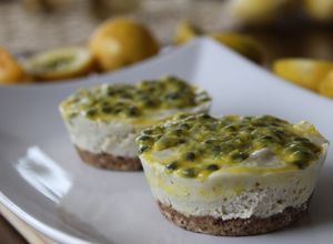 Una foto de Cheesecake Raw de maracuyá