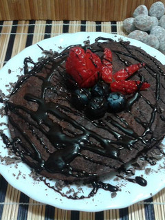 Una foto de Tortitas de chocolate light