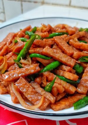 Foto resep Oseng Tempe Lombok Ijo