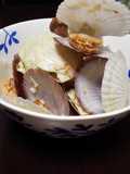 Butter and Sake Steamed Baby Scallops in Shell