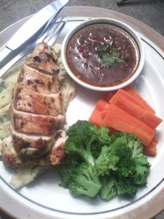Foto resep Grill chicken bbq sauce w/mashed potatos