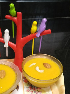 A picture of Mango China grass pudding.