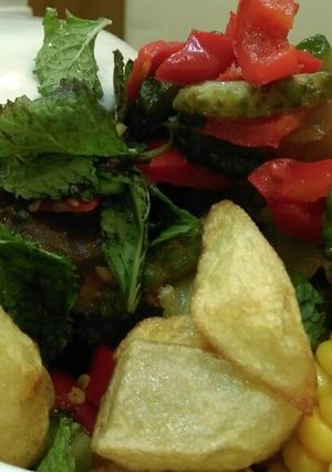 Hình của món Gân bò ngũ sắc.
