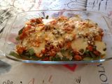 Lasaña de judías verdes con mozzarella
