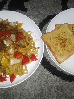 Foto resep fettucini sapi lada hitam