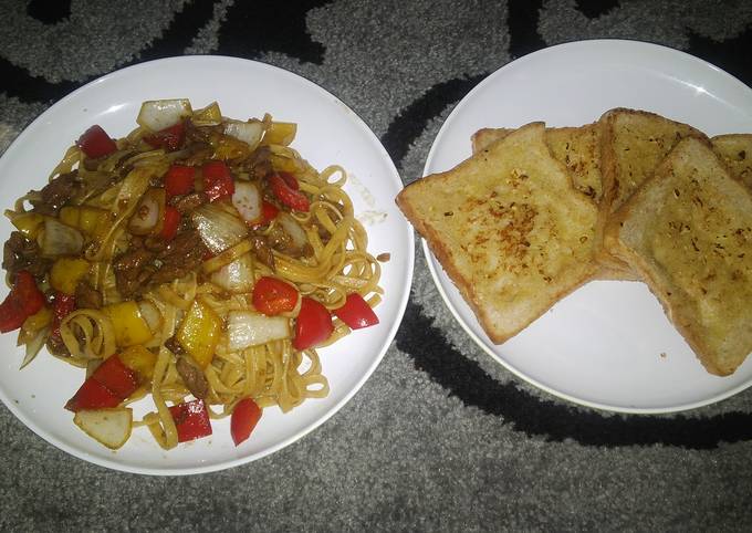 Resep fettucini sapi lada hitam oleh Mega Aryani G - Cookpad