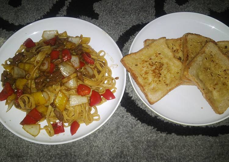 Resep fettucini sapi lada hitam yang Bikin Ngiler