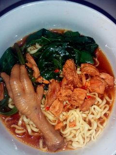 Foto resep Mie kangkung mantap