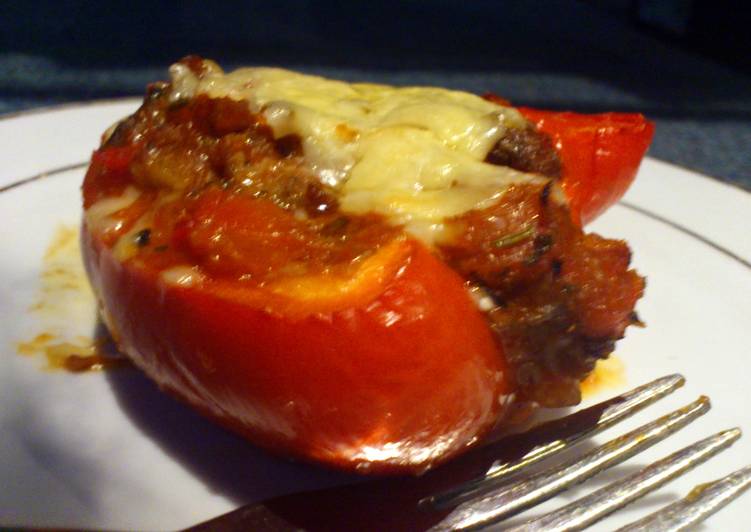 Steps to Prepare Homemade vegetarian stuffed peppers