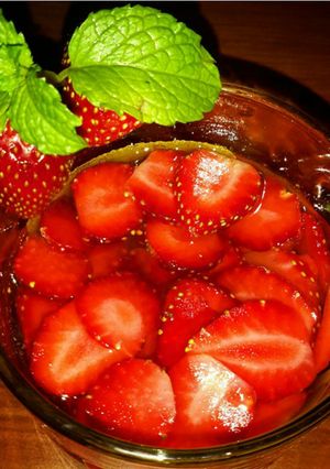 Foto resep Es Strawberry Mint