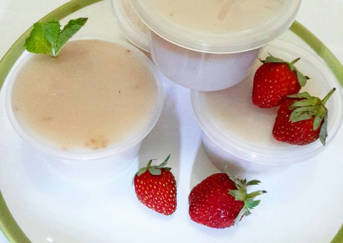 Resep Silky Pudding Strawberry Flavor, Lezat