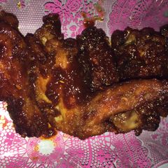 BBQ Honey Sriracha Baked Chicken Wings A picture of BBQ Honey Sriracha Baked Chicken Wings.