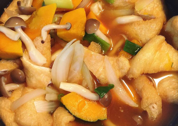 pumpkin misou soup (かぼちゃ味噌スープ)