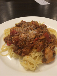A picture of Simple Spaghetti Sauce with Pasta .