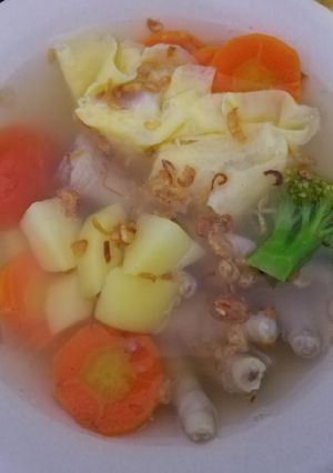 Foto resep Sup Ceker Kembang Waru Praktis
