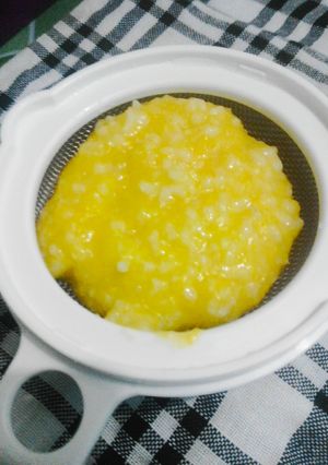 Foto resep Bubur jagung with pasta tomat (mpasi 6bln)