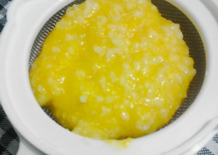 Bubur jagung with pasta tomat (mpasi 6bln)