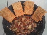 Sambal mentah terong bundar krenyes